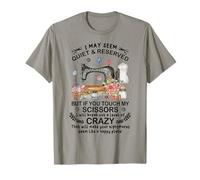 If YOU TOUCH MY TIJERAS- QUILTING CRAZY Camiseta