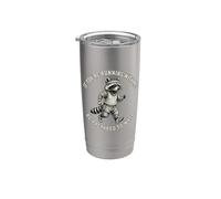 If You're Running With Me Be Prepared To Walk divertido mapache Vaso térmico de acero inoxidable de doble pared