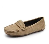 if Zapatos de moda mocasines sin cordones para mujer con diamantes de imitación Pietri Suede 7137, 245 caqui, 6 US