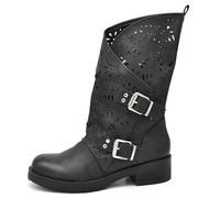 IF Zapatos de mujer de moda Botas Biker Hebillas 337, 41 EU