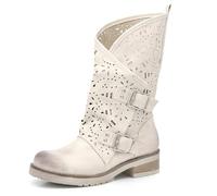 IF Zapatos de mujer de moda Botas Biker Hebillas 337, 688 66 Beige, 38 EU