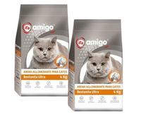 IFA Amigo Arena Aglomerante para Gatos, Bentonita Ultra, 4 kg, Lote de 2 Unidades, Total 8 kg