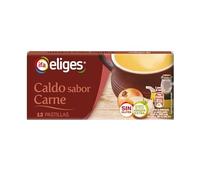 Ifa eliges Caldo Sabor Carne Deshidratado, Sin Gluten, con Aceite de Oliva Virgen Extra, 12 Pastillas, 120 g