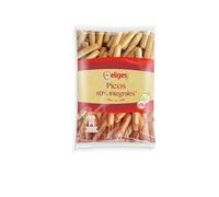IFA ELIGES - Picos de Pan Integrales (91% Harina Integral), Con Aceite de Oliva Virgen Extra (1%), Alto Contenido en Fibra (10g/100g), Snack Saludable y Crujiente, Bolsa 250g (Fabricado en España)