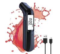IFaca Alcoholimetro Homologado, Alcoholímetro Digital con Pantalla LCD, Profesional Alcoholímetro Portátil con Batería Recargable por USB, Sensor Semiconductor, para Uso Personal Y Profesional