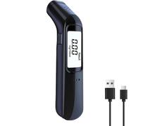 IFacaMei Alcoholimetro Homologado, Alcoholímetro Digital con Pantalla LCD, Profesional Alcoholímetro Portátil con Batería Recargable por USB, Sensor Semiconductor, para Uso Personal Y Profesional