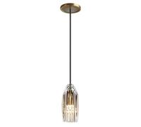 IFAIBYRNK Lámpara Colgante Geométrica De Latón H65 De 3,94 Pulgadas, Moderna Y Lujosa, Con Prismas De Cristal LED E14 K9, Ideal For Sala De Estar, Cocina O Isla.