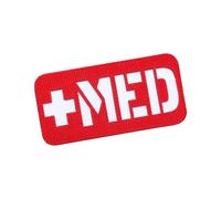 IFAK - Parche táctico médico pequeño de primeros auxilios con gancho en la parte posterior, parche moral para mochila táctica (MED negro y blanco)