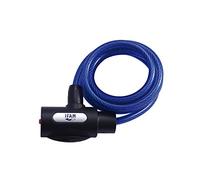 IFAM Cable Antirrobo para Bicicletas Infantiles, Modelo Spiral Junior, 180 cm Longitud, Con dos Llaves de Regata, Cerradura Protegida, Color Azul, Cable de Acero Resistente y duradero, Exterior