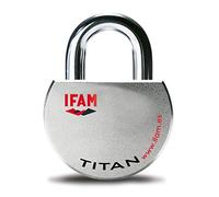 IFAM Candado Acero Cementado, Serie Titán, Antiganzúa, Alta Seguridad y Resistencia a la Intemperie, Uso en Exteriores, Máxima Protección