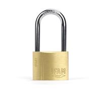 IFAM Candado Antirrobo SR50AL Gama Start, 50 mm, Arco Largo, Sistema Doble Enganche, Incluye 2 Llaves de Serreta, Resistencia y Fiabilidad, Ideal para Maletas, Taquillas, Cajones y Cajoneras, Talleres