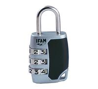 IFAM Candado Combinación Serie CS, Modelo C25S, Ideal para Bolsas, Maletas y Equipaje, Acero Cromado, Más de 1.000 Combinaciones, Seguridad y Protección