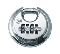 IFAM Candado de Combinación Circular, Modelo Combi, Arco Acero Endurecido, Extra Seguridad, Anticizalla, Protección Contenedores, Arcones, Cajas de Transporte, Mobiliario Urbano