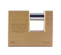 IFAM Candado de Seguridad Serie U, 70mm de Longitud, Para Cierres Verticales, Cuerpo de Latón, Llave de Serreta, Para Rejas y Persianas