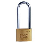 IFAM Candado Serie K, Modelo K40AEL, Arco Extra Largo, 40mm, De Latón, Con Llave, Apto para Interiores y Exteriores, Para taquillas de Gimnasio, Puertas, Armarios, Cajones, Maletas o Mochilas