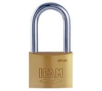 IFAM Candado Serie K, Modelo K40AL, Arco Largo, 40mm, De Latón, Con Llave, Apto para Interiores y Exteriores, Para taquillas de Gimnasio, Puertas, Armarios, Cajones, Maletas o Mochilas