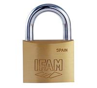IFAM Candado Serie K, Modelo K50, Arco Normal, 50mm, De Latón, Con Llave, Apto para Interiores y Exteriores, Para taquillas de Gimnasio, Puertas, Armarios, Cajones, Maletas o Mochilas