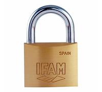 IFAM Candado Serie K, Modelo K60, Arco Normal, 60mm, De Latón, Con Llave, Apto para Interiores y Exteriores, Para taquillas de Gimnasio, Puertas, Armarios, Cajones, Maletas o Mochilas