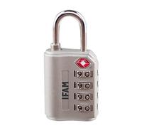 IFAM Candado TSA de Combinación TrypLock 4W, Color Gris, Máxima Seguridad, Suavidad de Rodillos, Con Clave y Más de 10.000 Combinaciones, Ideal Maletas, Bolsas, Maletines y Equipajes