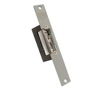 IFAM Cerradero Eléctrico E-Strike A1B1AND04S, Abrepuertas Reversible Simétrico, Palanca Desbloqueo, Ancho 21 mm, Pestillo Ajustable, Frente Corto Acero Inoxidable, Puerta de Madera Interior Exterior