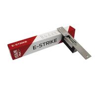 IFAM Cerradero Eléctrico E-Strike A1C1AND04G, Abrepuertas Reversible Simétrico, Automático, Ancho 21 mm, Pestillo Ajustable, Frente Corto Gris, Puerta de Madera Interior Exterior