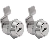 IFAM Cerradura de Lengüeta C111C, Para Buzones, Taquillas, Muebles, Armarios, Cajones, Incluye 2 Llaves de Serreta, Aleación de Zinc, Seguridad y Protección (Paquete de 2)