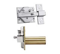 IFAM Cerrojo Modelo CS88, Palanca de Acero, Cilindro 50mm Longitud, Máxima Seguridad Para Puertas, Fácilidad de Montaje, Llave Exterior, Color Níquel