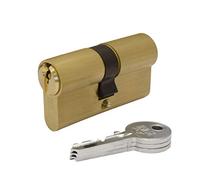 IFAM Cilindro Europerfil para Puerta, Serie F5S, 30X40mm, Leva Larga, Bombín Cerradura 5 Pitones, Antitaladro, Antiganzúa, 3 Llaves de Serreta, Latón Extruido, Color Dorado, Seguridad y Protección