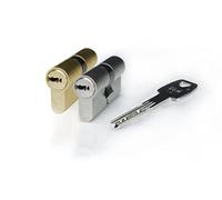 IFAM Cilindro para Puertas Serie Platinum M, 30X30 mm, Leva 15mm, Bombín 5 Llaves, Doble Sistema Antibumping, Doble Protección Antitaladro y Antiganzúa, Cerradura de Perfil Europeo, Color Níquel