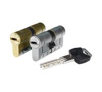IFAM Cilindro para Puertas Serie Platinum M, 30X40 mm, Leva 15mm, Bombín 5 Llaves, Doble Sistema Antibumping, Doble Protección Antitaladro y Antiganzúa, Cerradura de Perfil Europeo, Color Níquel