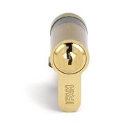 IFAM Cilindro Start STS1030L, Cerradura Seguridad Cilíndrica Acabado en Latón, 10x30mm, Incluye 3 Llaves de Serreta de Acero Niquelado, Cilindro Perfil Europeo, Cerradura Puertas Interior y Exterior