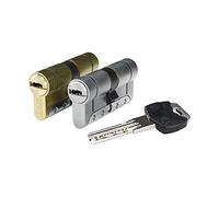 IFAM Cilindro Serie Iridium, 30x30mm, Leva Corta 13mm, Bombin Puerta, 5 Llaves, Doble Protección Antirotura, Antitaladro y Antiganzúa, Doble Sistema Antibumping, Cerradura Perfil Europeo, Color Níquel