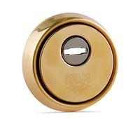 IFAM Escudo Cerraduras ES610, Sistema Protección Anti Mordaza, Antiextractor y Antitaladro, Placa de Acero, Color Latón