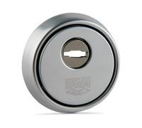 IFAM Escudo Cerraduras ES610, Sistema Protección Anti Mordaza y Anti, Placa de Acero, Color Cromo