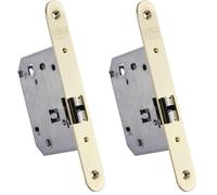 IFAM Picaporte para Puertas W170 RHL, Frente Redondo, Acabados en Latón, Entrada 70 mm, Cerradura Puerta Interior y Exterior, Seguridad, Antiganzúa, Cerrojo, Sistema Antirrobo, Pomo, Manivela, Cierre