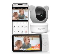 iFamily - Monitor inteligente de video para bebé con aplicación y cámara de video, monitor de grito y sonido, seguimiento de movimiento y monitor, bloqueo WiFi seguro, visión nocturna de 2 K.