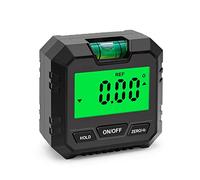 iFCOW Buscador de ángulo digital, Buscador de ángulo de nivel electrónico Inclinómetro de indicador de ángulo de pantalla LCD con retroiluminación magnética para construcción de carpintería