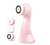 iFCOW Cepillo de lavado facial, cepillo de limpieza facial giratorio recargable portátil con 3 cabezales de cepillo 2 velocidades para exfoliar limpieza profunda