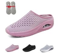 IFDHFBTY Zapatillas ortopédicas for Mujer Hatmeo, Zapatillas ortopédicas de Suela Blanda con Soporte de Arco Transpirable y Tejido for Mujer, Ligeras, for Caminar con Espuma for diabéticos(Pink,US 5)