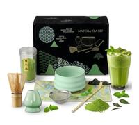 IFEMIX Matcha Kit Completo De 7 Piezas, Kit Matcha Japonés Con Chasen De Bambú, Cuenco Y Accesorios, Kit Te Matcha Premium, Kit Matcha Ceremonial Para Amantes Del Té Matcha Y De La Vida Sana