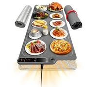 IFENROL Alfombrilla de calentamiento de alimentos, silicona eléctrica de 36 | Bandejas calentadoras de alimentos para platos de frotamiento, fiesta de bufé, calentadores de alimentos enrollables