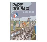 IFHSIGoe Letrero de metal con texto en inglés "Paris Roubaix The Hell of the North Ride A Bike" para decoración retro para el hogar, cocina, bar, cafetería, club, cueva, decoración de pared, letrero
