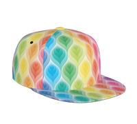 IFHSIGoe Lindos sombreros unisex de dibujos animados de 22.4 a 23.6 pulgadas, colección de cámaras retro con estampado de visera plana para hombres, mujeres y adolescentes, Hoja degradada de colores