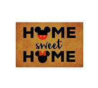 IFHUH Divertido felpudo para puerta delantera, diseño con texto en inglés "Home Sweet Home" para uso en exteriores e interiores, tapete de perfil bajo para entrada, 23.6 pulgadas de ancho x 15.7