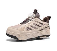 IFIKK Niños y Adolescentes 2 en 1 Zapatos con Ruedas, diseño de Cuatro Ruedas, Ruedas Invisibles, Zapatillas Deportivas al Aire Libre, Tallas Grandes para niñas y niños