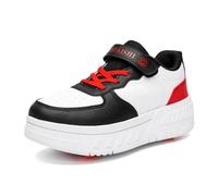 IFIKK Niños y adolescentes 2 en 1 zapatos con ruedas, diseño de cuatro ruedas, ruedas invisibles, zapatillas deportivas al aire libre, tallas grandes para niñas y niños