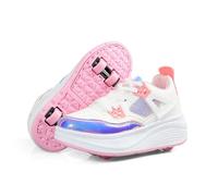 IFIKK Niños y Adolescentes 2 en 1 Zapatos con Ruedas, diseño de Cuatro Ruedas, Ruedas Invisibles, Zapatillas Deportivas al Aire Libre, Tallas Grandes para niñas y niños