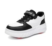 IFIKK Niños y adolescentes 2 en 1 zapatos con ruedas, diseño de cuatro ruedas, ruedas invisibles, zapatillas deportivas al aire libre, tallas grandes para niñas y niños