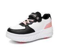 IFIKK Niños y adolescentes 2 en 1 zapatos con ruedas, diseño de cuatro ruedas, ruedas invisibles, zapatillas deportivas al aire libre, tallas grandes para niñas y niños