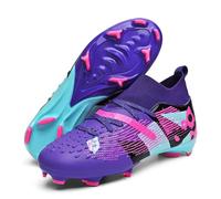 IFIKK Zapatillas de fútbol para hombre High Top Spike Cleats Athletics Unisex Niños Profesional Entrenamiento, Aps007, 45 EU